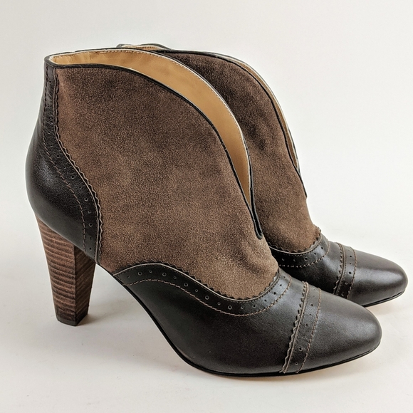 Sundance Hampstead Brown Suede Booties | Women’s 9.5 | Slip-On Ankle Boots - Picture 7 of 14